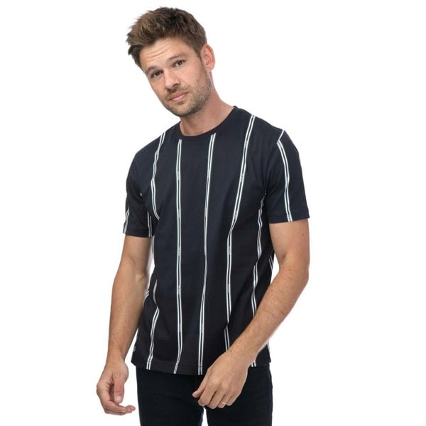 Ted Baker Unisex Adult Amson Striped Short-Sleeved T-Shirt - Navy