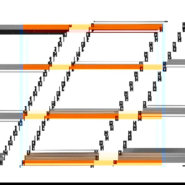 Monster Racking S-Rax 4 Shelf Racking - 180cm x 180cm x 60cm