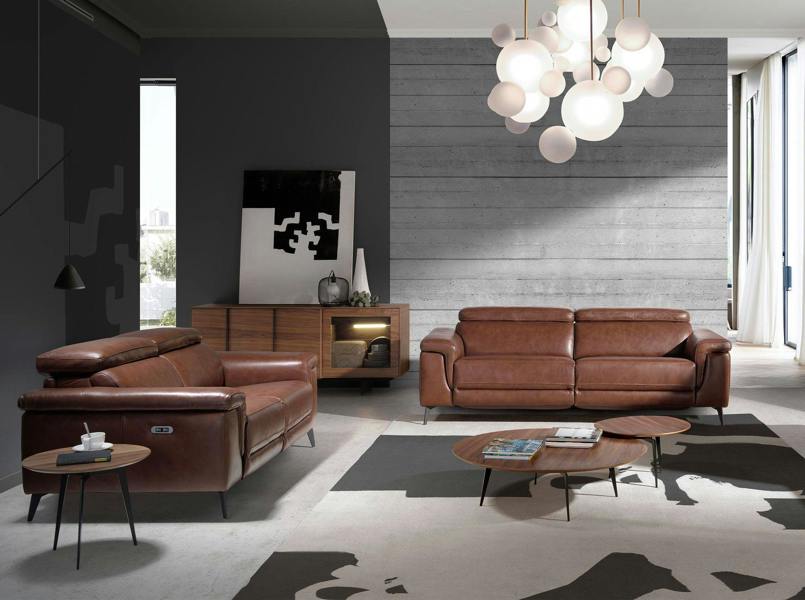Angel Cerdá Relax sofa in brown leather 6116/6117
