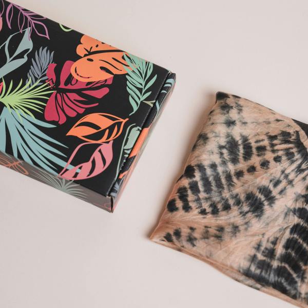 Copper & Black Shibori Silk Scarf – Hand-Dyed Mulberry Silk, Autumn Evening & Theatre Wrap