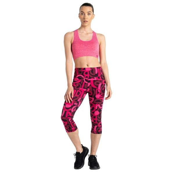 Dare 2B Womens/Ladies Influential Graffiti 3/4 Leggings - Pure Pink - 