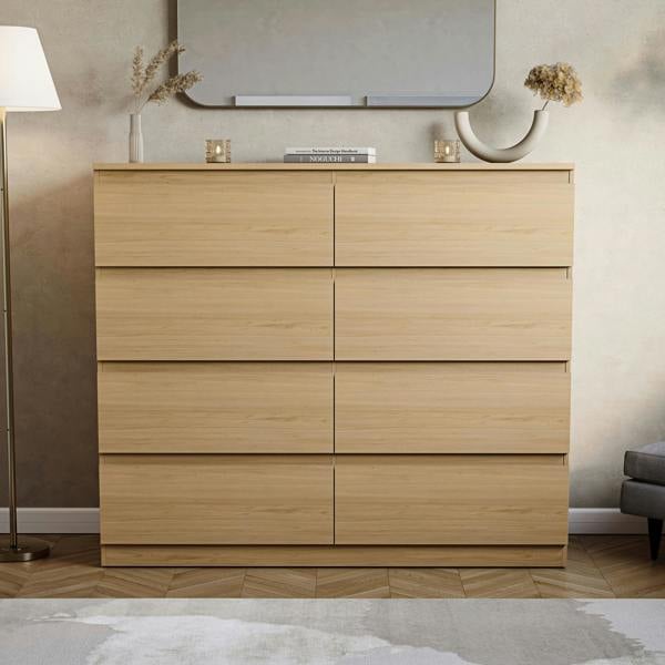 Vida Designs Denver 8 Drawer Chest, Black