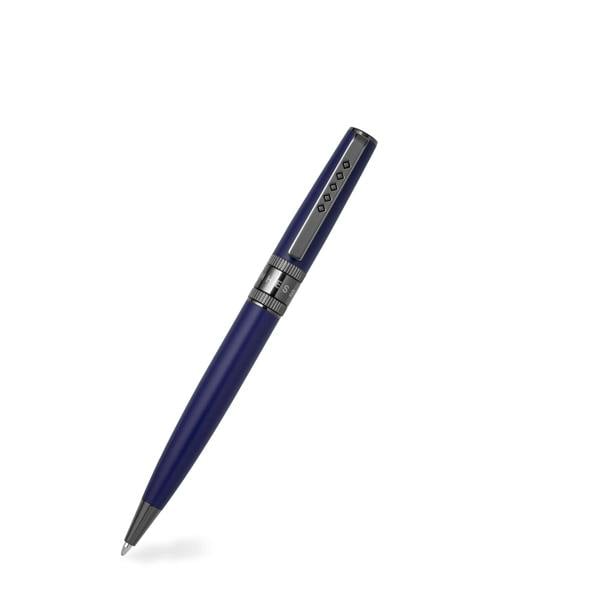 Tom Hessin Rebel Collection Oxford Blue Ballpoint Pen With Gunmetal Trim