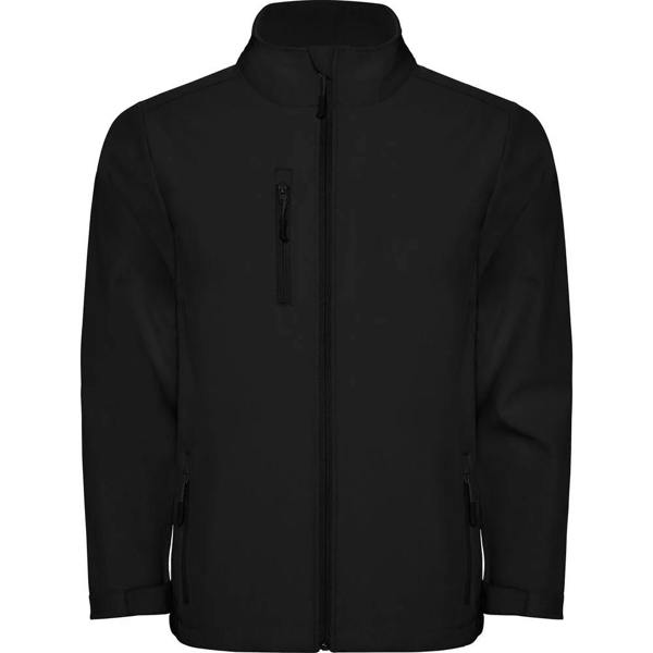 Roly Mens Nebraska Soft Shell Jacket - Black - 