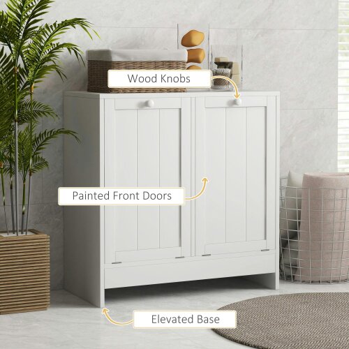 Wyld Haus Nema White Double HamFauxr Laundry Storage Cabinet