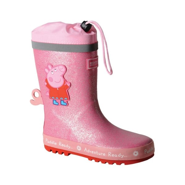 Regatta Childrens/Kids Peppa Pig Dinosaur Wellington Boots - Pink