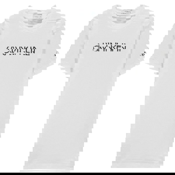 Calvin Klein Childrens/Kids Logo Organic Cotton T-Shirt - White