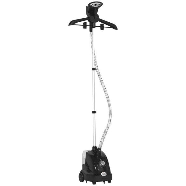 Bobobiy Clothes Steamer with Adjustable Pole Clothes Steamer 11 Steam Levels 41-110 cm Black