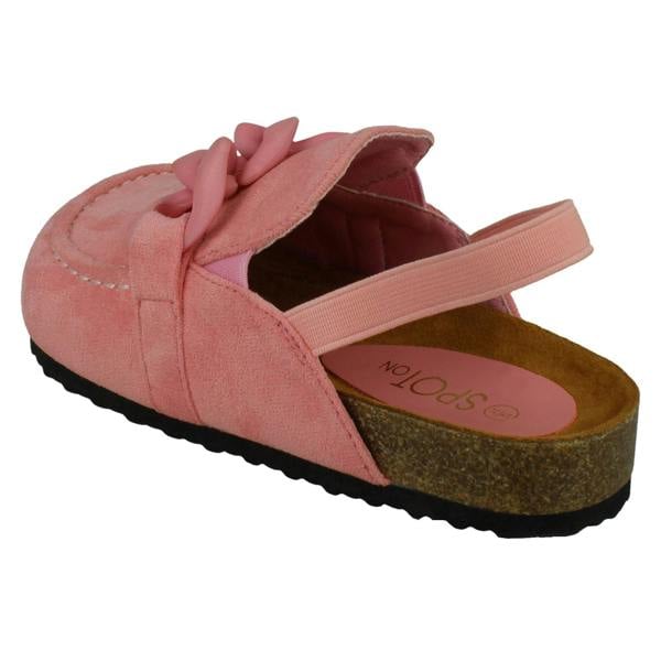 Spot On Girls Spot On Pink Slingback Mules H2649
