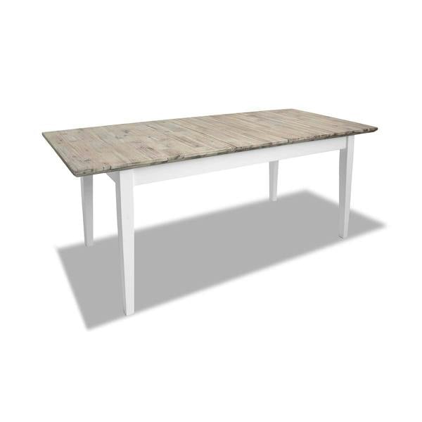 Statement Furniture Florence Rectangle Extending Kitchen Dining Table with Center Extension Leaves