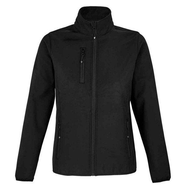 SOLS Womens Falcon Softshell Recycled Soft Shell Jacket - Black