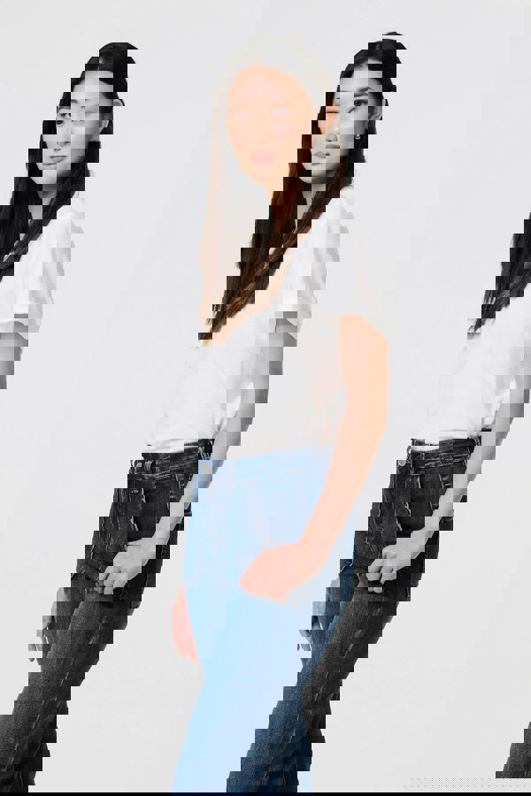 Blue | Denim Pocket Detail High Waist Jeans
