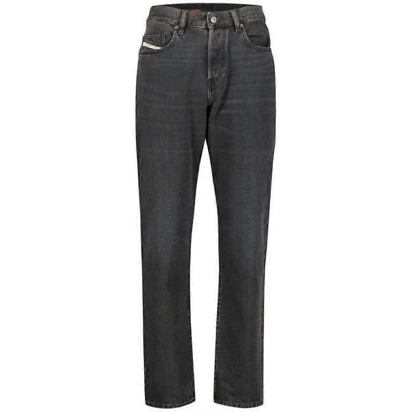 Diesel Mens D-Viker Plain Jeans - Black - 