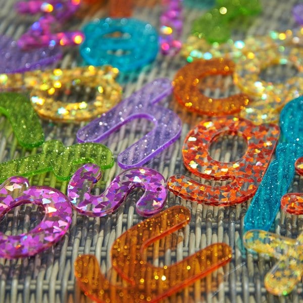 tickit Rainbow Glitter Letters