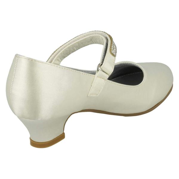 Spot On Girls Spot On Mid Heel Diamante Strap Shoes