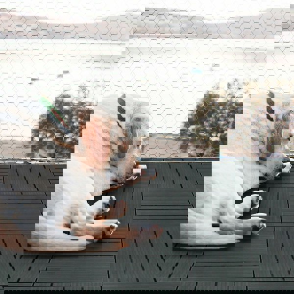 Monstershop 33 x WPC Decking Floor Tiles 30x30cm - Grey