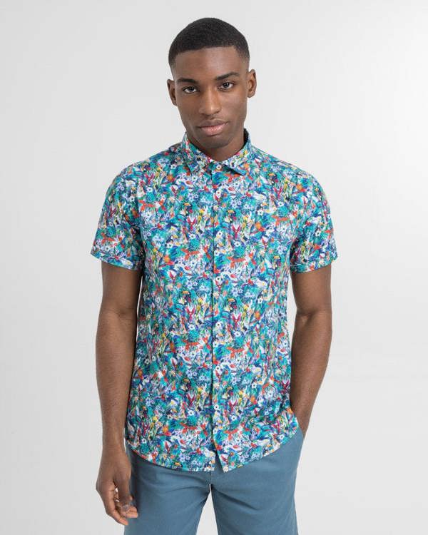 Steel & Jelly Limited Edition Birds Of Paradise Print Short Sleeve Shirt
