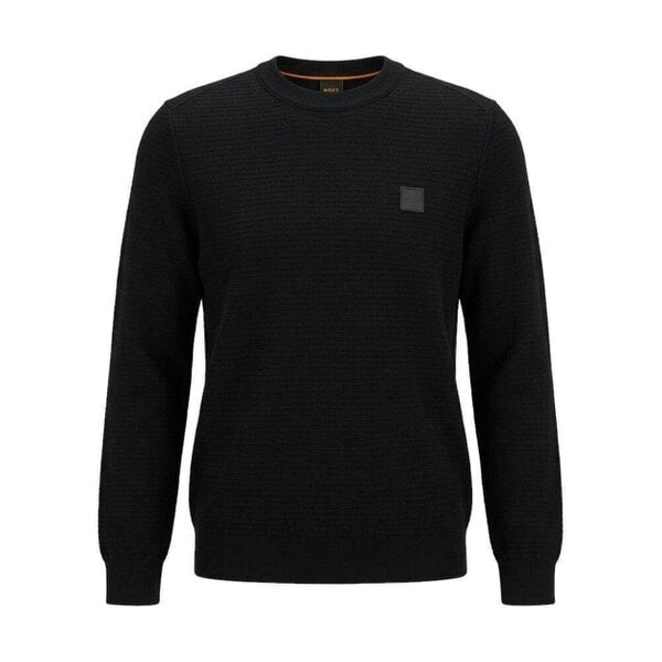 BOSS Anion Piqué Knit Jumper Black