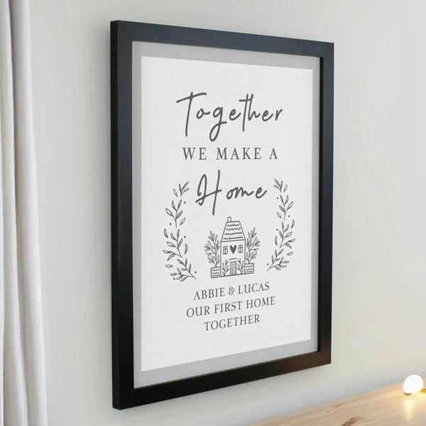 Personalised Memento Company Personalised Home Black Poster Frame
