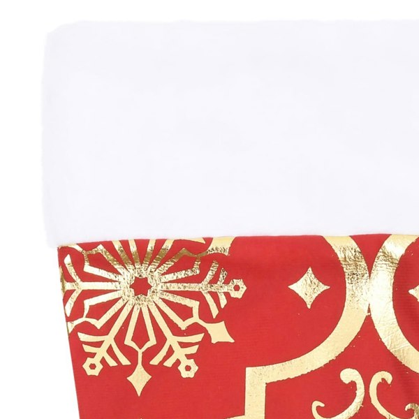 Berkfield Luxury Christmas Tree Skirt with Sock Red 122 cm Fabric