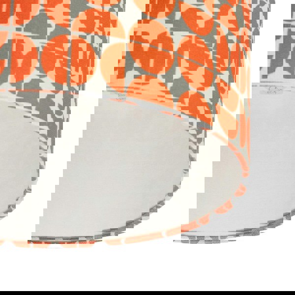 Modern Orange Geometric Linen Fabric Lamp Shade with Cotton Lining Image 4