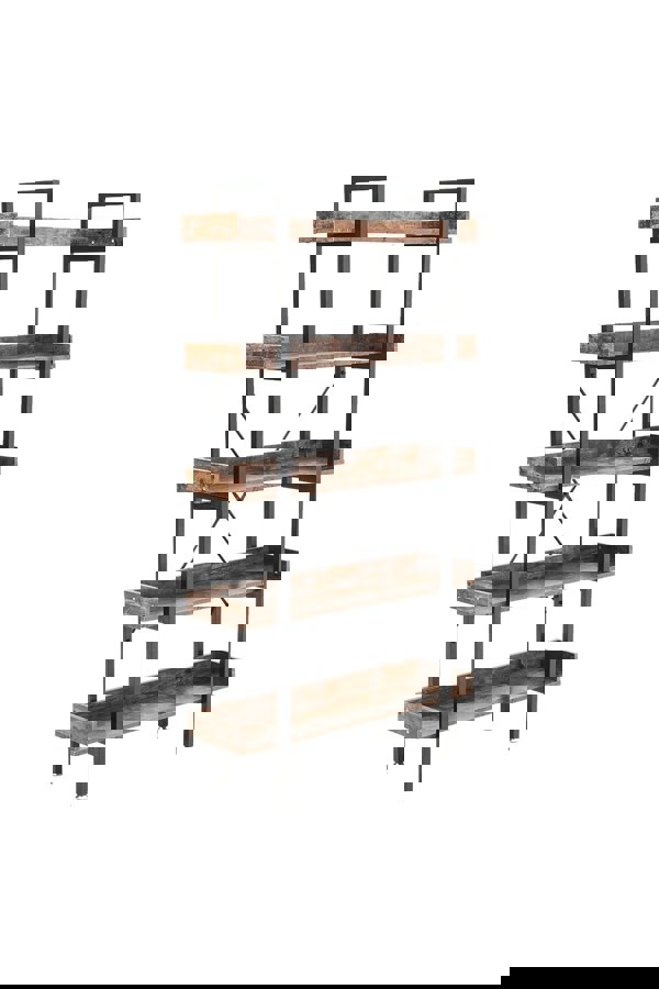 Living and Home 5 Tier Industrial Shelving Unit Bookcase