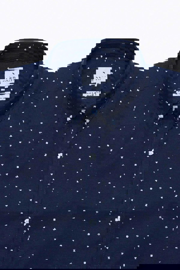 ENORSIA Printed Short Sleeve Shirt with Polka Dots and Comfortable Fit