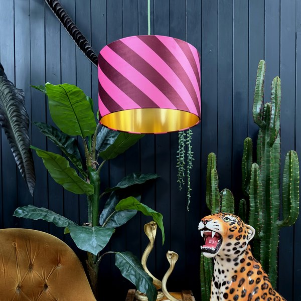 love frankie Helter skelter lampshade in raspberry ripple with