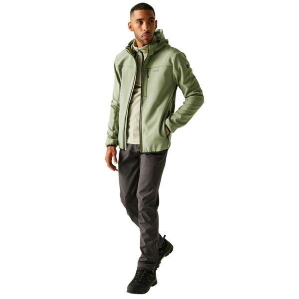 Regatta Mens Ossek Soft Shell Jacket - Oil Green - 