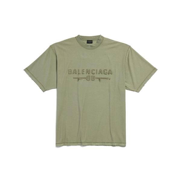 Balenciaga Inside Out Medium Fit T-Shirt   in  Green