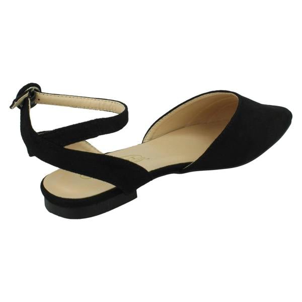Spot On Ladies Spot On Wide Fit Ankle Strap Shoes F80535