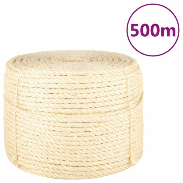 Berkfield Rope 100% Sisal 10 mm 500 m