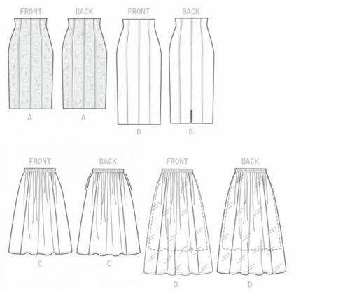 Butterick Sewing Pattern 6326, Skirts for Women, B5 (8-10-12-14-16) - Easy