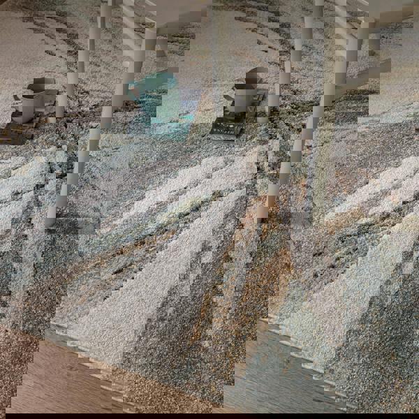 Asiatic Mirage Illusion Blue Rug