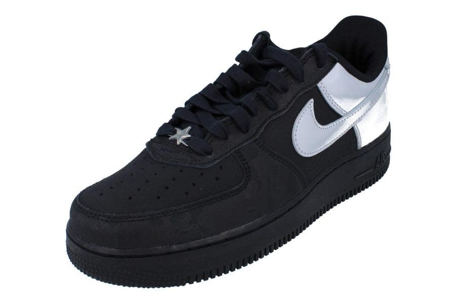 Nike Air Force 1 Low Retro Mens Trainers Hf2885 Sneakes Shoes  001 - Black Chrome Black 001 - Photo 0