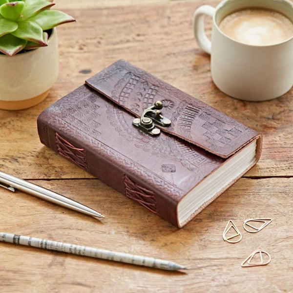 Paper High Indra Medium Embossed Leather Journal