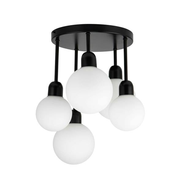 COSYLYTE Broome Bathroom 5 Light Opal Glass Ceiling Light