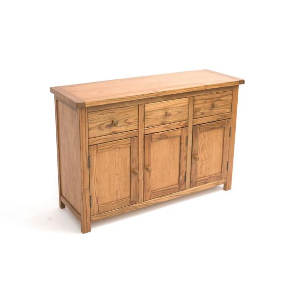 Cabinet Bits Trivento Light Wood 3 Drawer 3 Door Sideboard Wood Knob