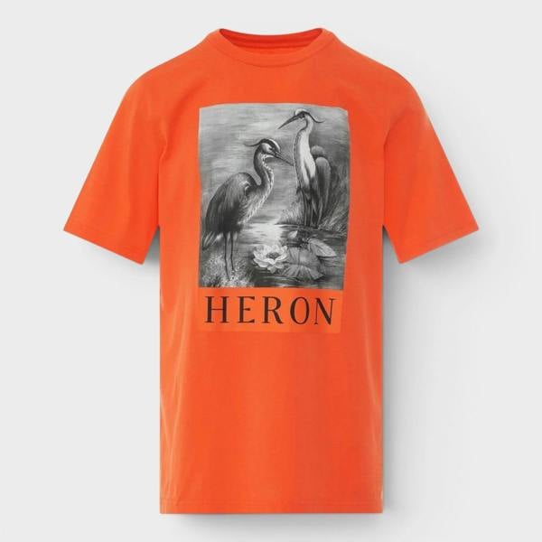 Heron Preston Heron Logo Tee Orange Black