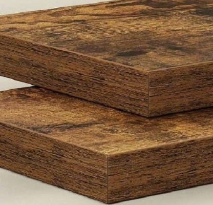 Modcraft Rustic Brown 5-Tier Corner Wall Shelf – Floating Display Bookcase