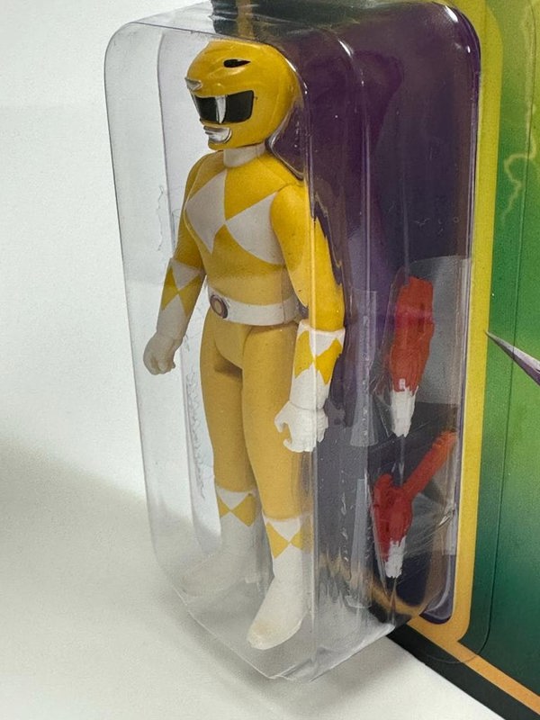 Re Action Figure Super 7 Yellow Ranger Mighty Morphin Power Rangers 3.75 Inch Re Action Super7