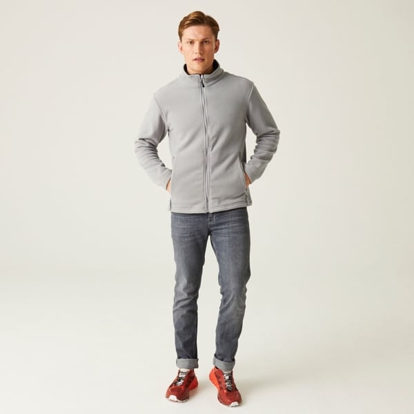 Regatta Mens Ascender Fleece Jacket - Mineral Grey / Black