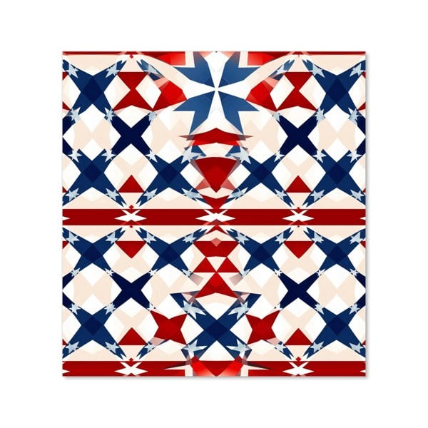 Warren Reed - Designer American Flag Abstract Pattern Kitchen Splashback