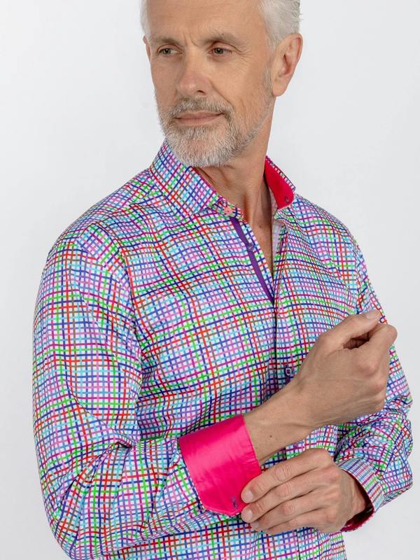 CHECK GINGHAM PINK INSERT - Claudio Lugli Shirts