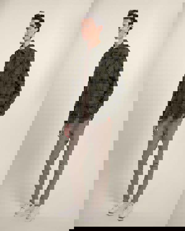 Larsson & Co Olive & Black Check Overshirt