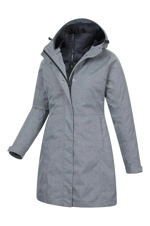 Mountain Warehouse Womens/Ladies Alaskan Long 3 in 1 Jacket - Dark Grey