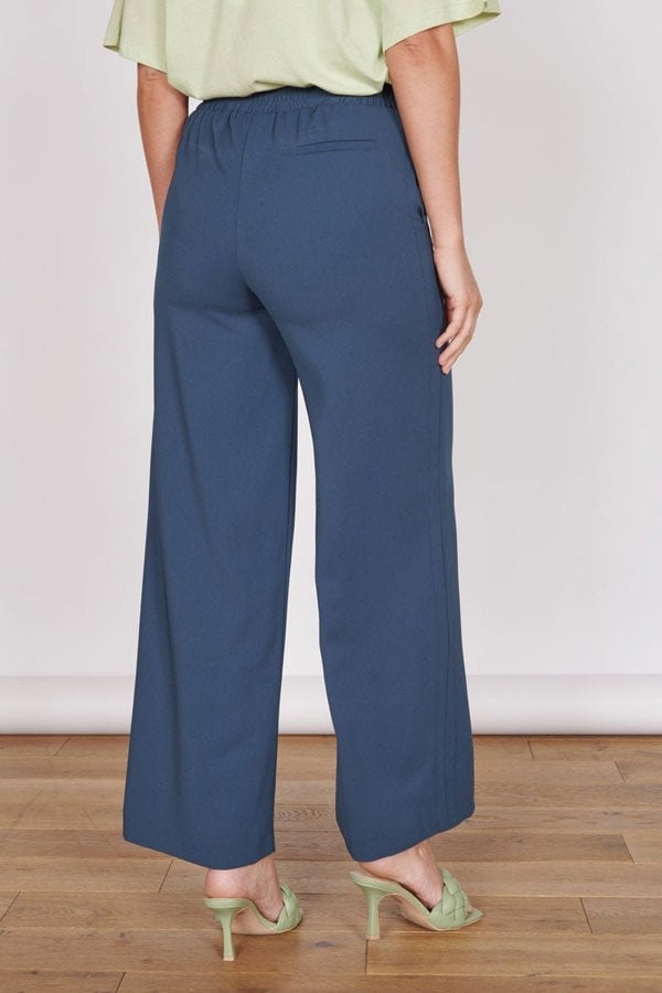 Jeetly.comLena Navy Wide Leg TrousersTrousers