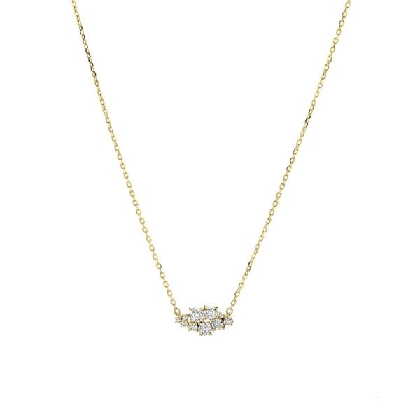 Gold Trip Crystal Cluster Necklace