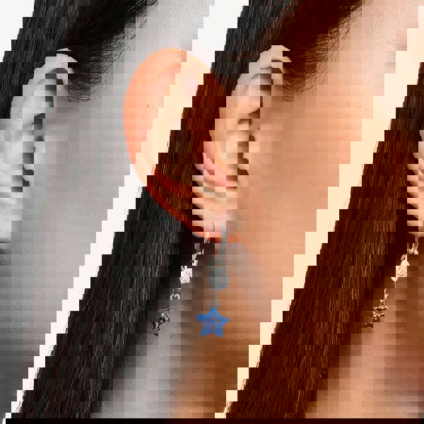 THOMAS SABO Silver Single White Cubic Zirconia Drop Hoop Earrings CR720-051-21