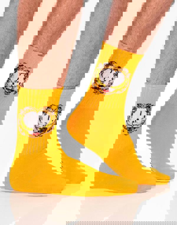Garfield Unisex Orange Character Calf Socks Set of 3